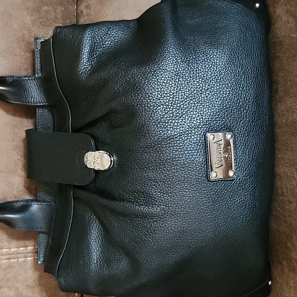 Valentina Italia Black Leather Handbag - Picture 2 of 7